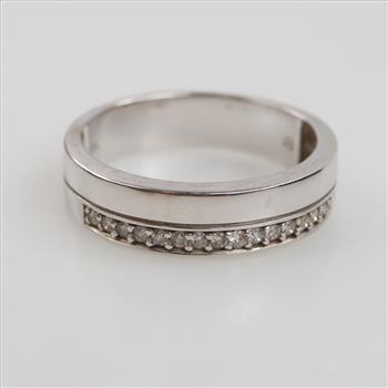 10kt White Gold Diamond Band