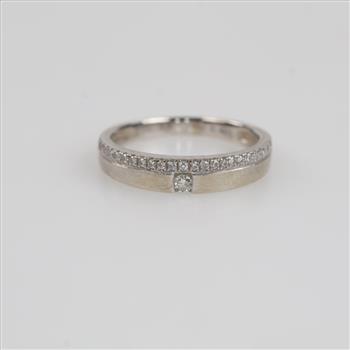 10kt White Gold Diamond Band