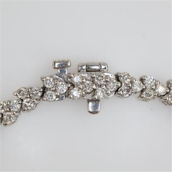 10kt White Gold Diamond Bracelet