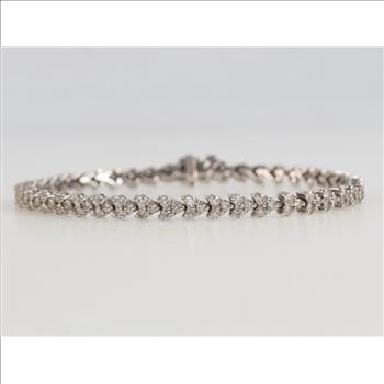10kt White Gold Diamond Bracelet