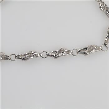 10kt White Gold Diamond Bracelet