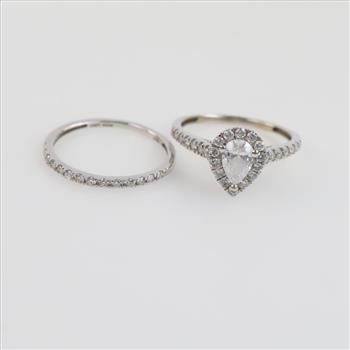 10kt White Gold Diamond Bridal Set