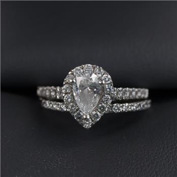 10kt White Gold Diamond Bridal Set