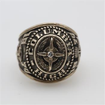 10kt White Gold Diamond Class Ring