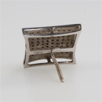 10kt White Gold Diamond Earring