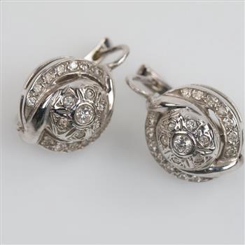 10kt White Gold Diamond Earrings