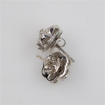 10kt White Gold Diamond Earrings