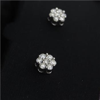 10kt White Gold Diamond Earrings