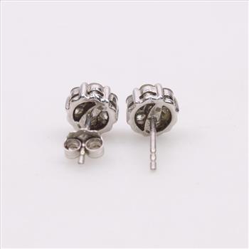 10kt White Gold Diamond Earrings