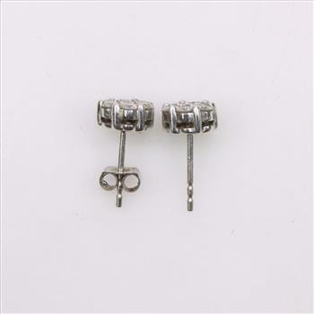 10kt White Gold Diamond Earrings