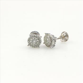10kt White Gold Diamond Earrings
