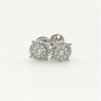 10kt White Gold Diamond Earrings