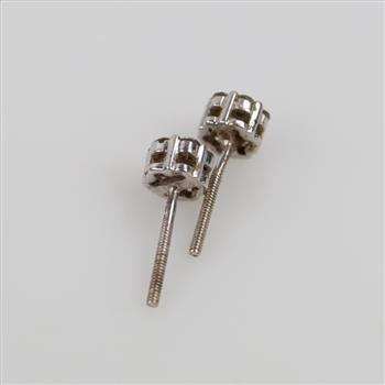 10kt White Gold Diamond Earrings