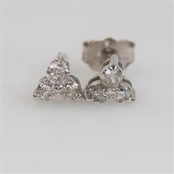 10kt White Gold Diamond Earrings