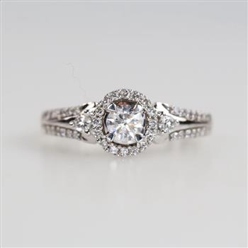 10kt White Gold Diamond Engagement Ring