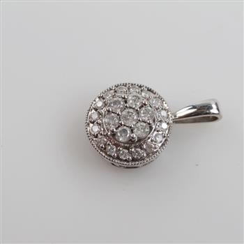 10kt White Gold Diamond Pendant