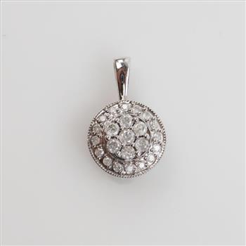 10kt White Gold Diamond Pendant