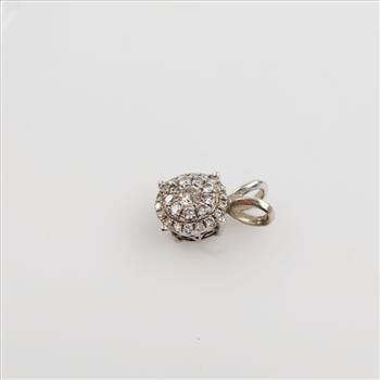 10kt White Gold Diamond Pendant