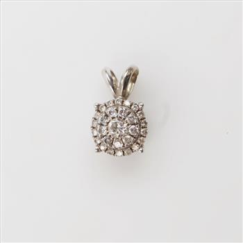 10kt White Gold Diamond Pendant