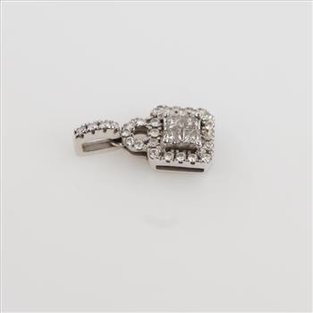 10kt White Gold Diamond Pendant