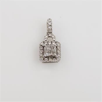 10kt White Gold Diamond Pendant