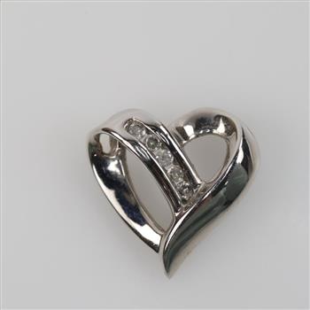 10kt White Gold Diamond Pendant