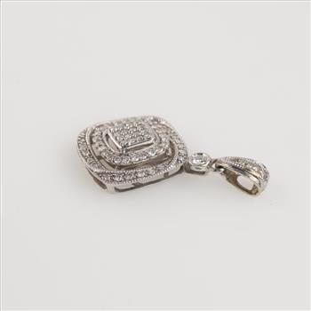 10kt White Gold Diamond Pendant