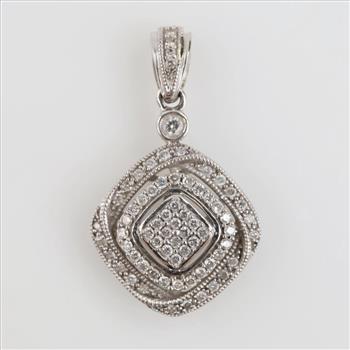 10kt White Gold Diamond Pendant