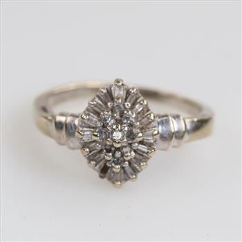 10kt White Gold Diamond Ring