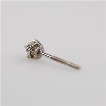 10kt White Gold Diamond Single Earring