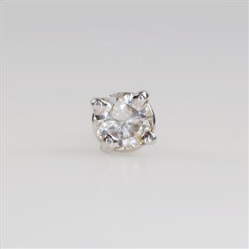 10kt White Gold Diamond Single Earring