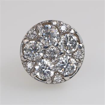 10kt White Gold Diamond Single Earring
