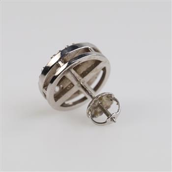 10kt White Gold Diamond Single Earring