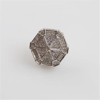 10kt White Gold Diamond Single Stud Earring
