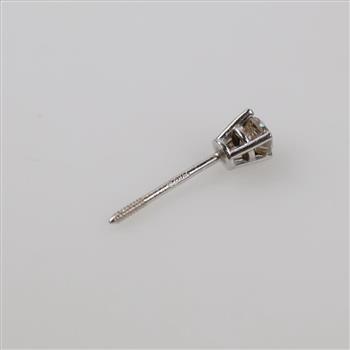 10kt White Gold Diamond Stud Earring