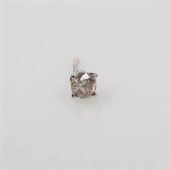 10kt White Gold Diamond Stud Earring