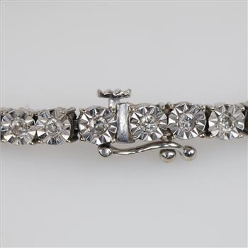 10kt White Gold Diamond Tennis Bracelet