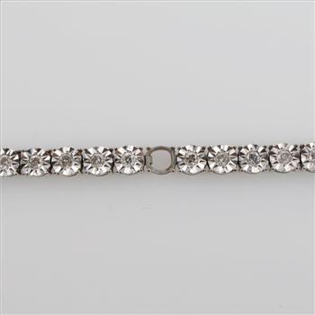 10kt White Gold Diamond Tennis Bracelet