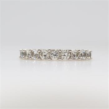 10kt White Gold Diamond Wedding Band