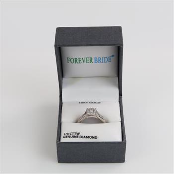 10kt White Gold Diamond Wedding Set