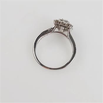 10kt White Gold Double Halo Diamond Ring