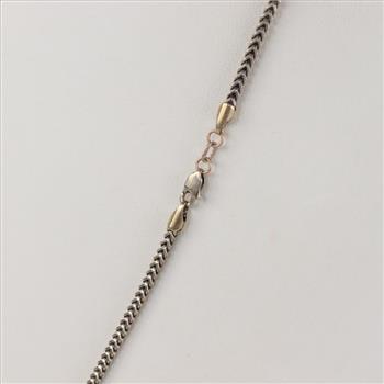10kt White Gold Foxtail Chain Necklace