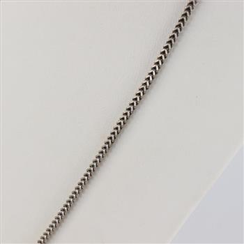 10kt White Gold Foxtail Chain Necklace