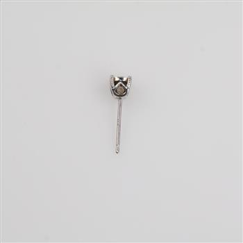10kt White Gold Single Diamond Earring