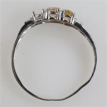 10kt White Gold Yellow Stone Ring