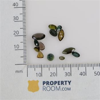 11+ Brown And Green Faceted Loose Jewelry Craft Stones