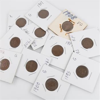 11 US Indian Head Pennies