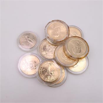 11 US Presidential One Dollar Coins