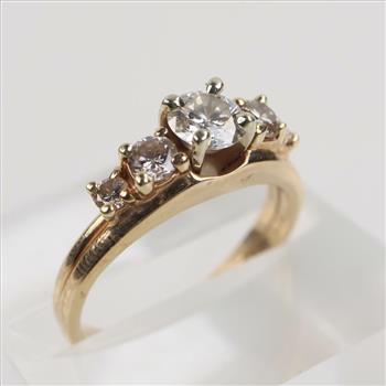 1.10cts TW Diamond 14kt Gold Bridal Set-Evaluated By Our Certified Gemologist-AGS/GIA