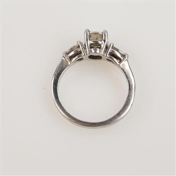 1.10cts TW Diamond Platinum Ring -Evaluated By Our Certified Gemologist-AGS/GIA
